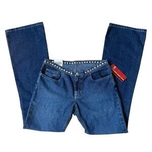 Vintage Y2K Polo Jeans Co Ralph Lauren Studded Bootcut Jeans Indie Sleaze Sz 5/6